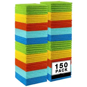 150Pcs Microfiber Cleaning Cloth, Multifunctional Microfiber Towels for Cars, Premium All-Purpose Car Cloth, Dusting Cloth Cleaning Rags, -12×12", 13