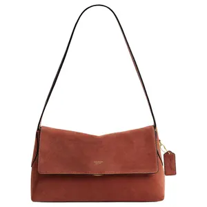 Coach Chelsea 30 Top-Zip Crossbody Bag for Women, Minimalist Style in Terracotta Color