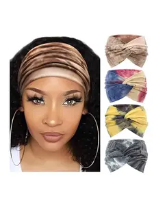 Extra Wide Headbands for Women Large Turban Headband Non Slip Boho Elastic Hairband Hair Twisted Knot Head Bands Accessories Knotted Headband Headband Head Wrap