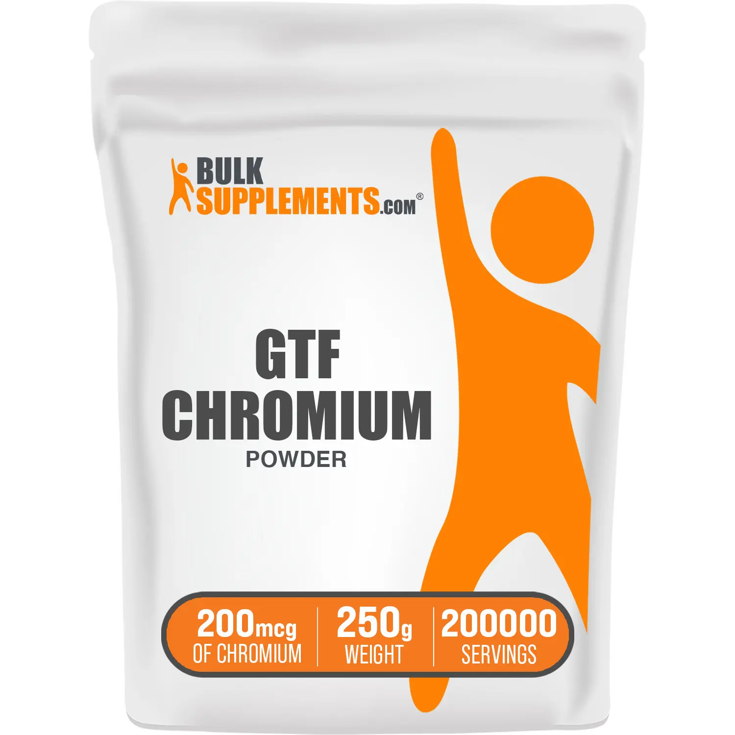 BulkSupplements GTF Chromium Powder - 250g, 200mcg Chromium per Serving - Natural Dietary Supplement for Fitness, Healthcare, Muscle Recovery, Bone Health