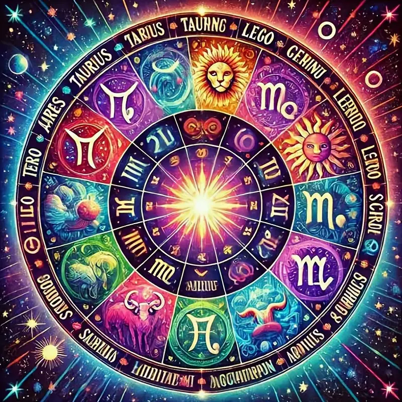Charming 5D Zodiac Diamond Painting Kit, Diy Diamond Art, Unframed Mosaic Craft, Handicraft, Vibrant Colors, Perfect for Home And Office Decor, an Ideal Gift for Holidays And Parties, Diamond Art Kit