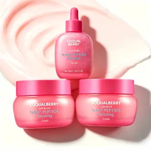 EQQUALBERRY NAD+ Peptide Boosting Cream – 5% NAD+ & 13 Peptides Anti-Aging Face & Body Cream | Firming Lifting Pink Neck Cream for Loose & Sagging Skin, 1.69 fl.oz / 50ml