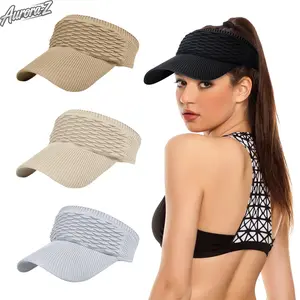 2Pcs Women's High Ponytail Sun Visor Hat | SunSafeTok That Girl Aesthetic Breathable Open-Top UV Protection Cap | Birthday Gift for Her Running Hiking Beach Travel Outdoor Daily Wear