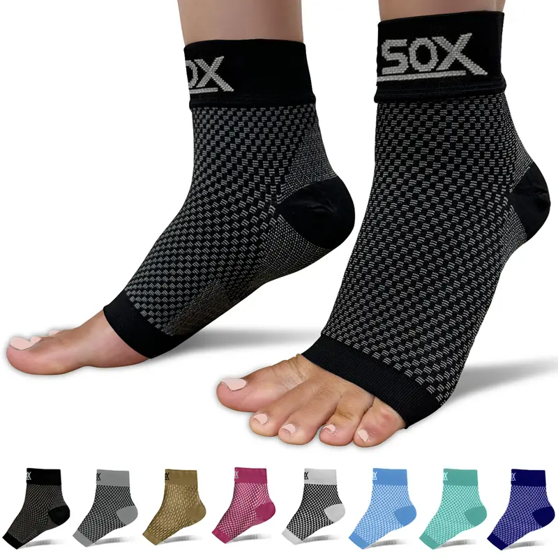 SB SOX Ankle Sleeves for Men & Women (1 Pair) - Best Foot Support Socks for All Day Wear, Running, Athletic, & Travel