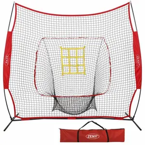 Answer E 7*7' Baseball Softball Training Practice Net Portable Hitting Pitching Net