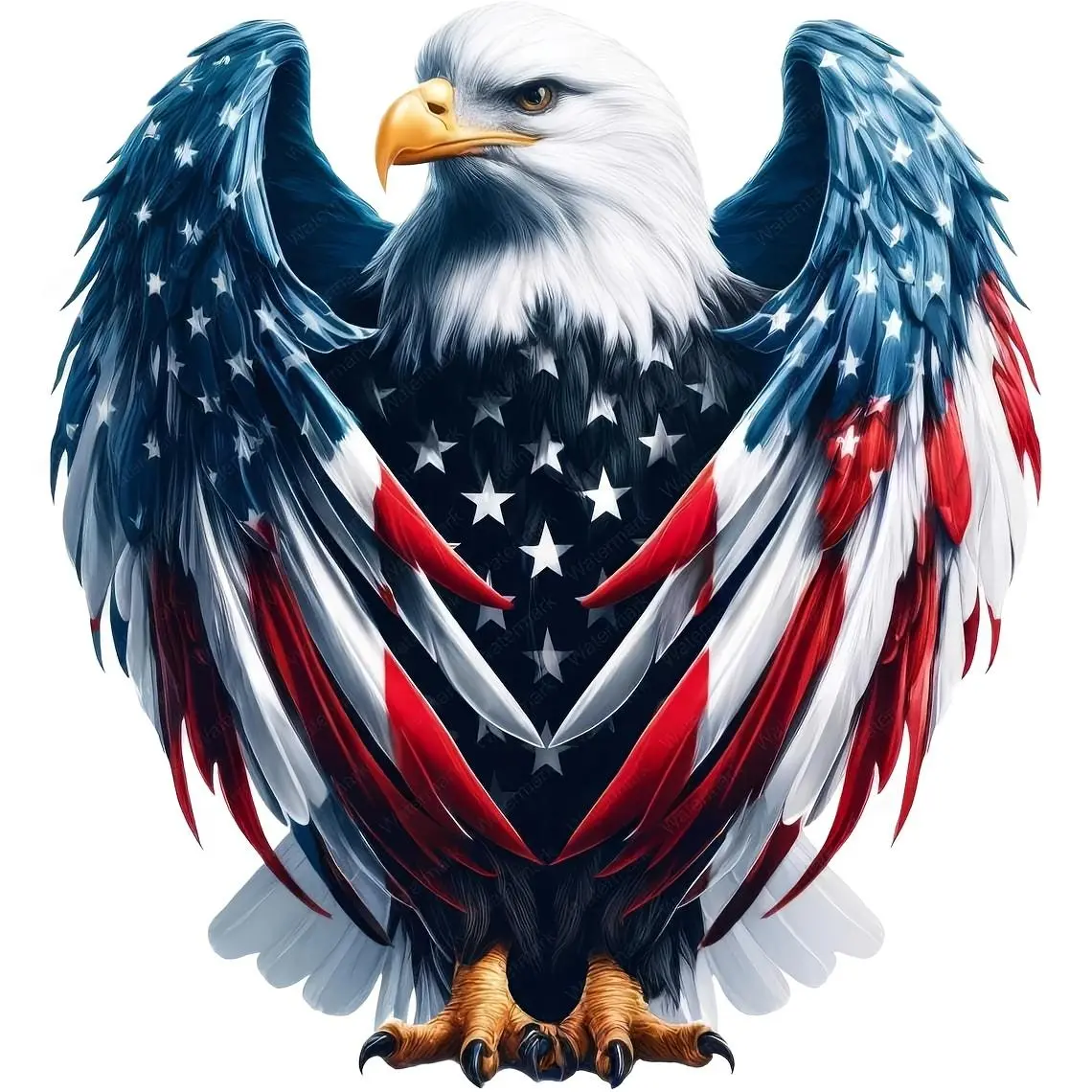 Eagle Pattern Car Sticker, Waterproof Durable Scratch Masking Self-adhesive Car Decal, Creative Decorative Decal for Car Body Window Bumper