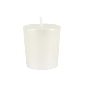 12 Piece Pearl White Votive Candles