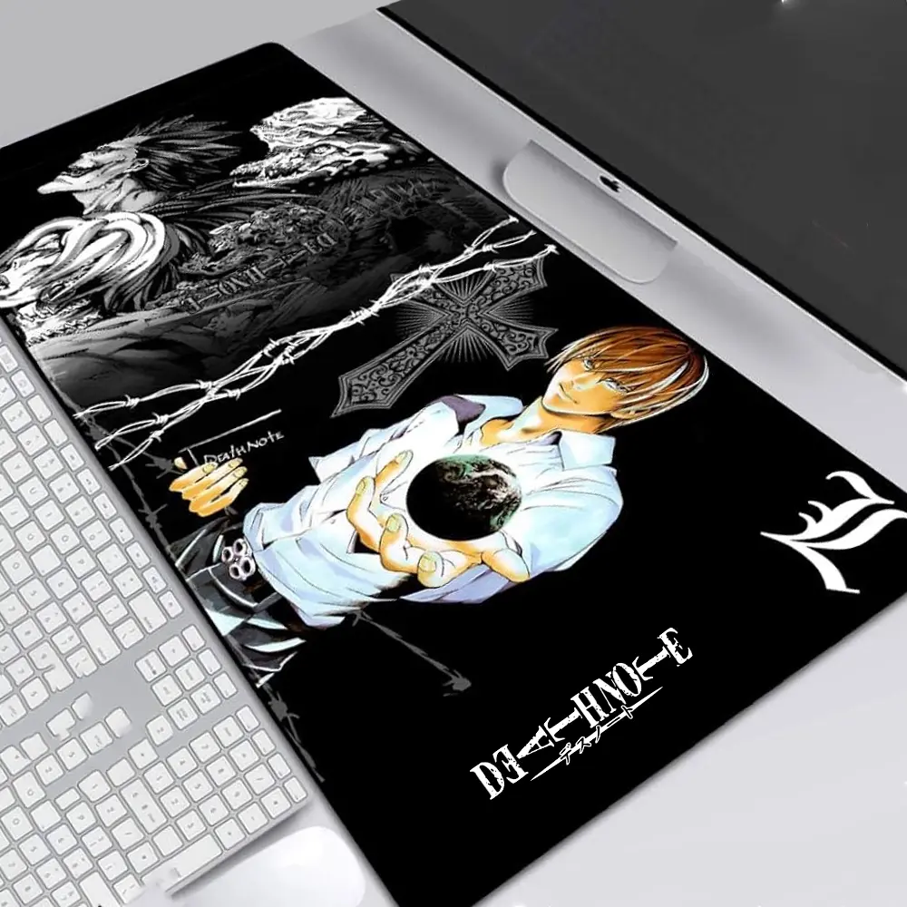 Jesus x Death Note Notebook Gaming Mouse Pad, Computer Mouse Mat, Flat Stitched Edge, Non-Slip Rubber Base, Gamers & Office Use, desk accessories, Pc accessories. – FASTSHIPPING