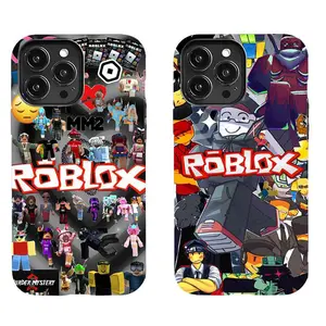 Roblox game character mosaic phone case, compatible with iPhone 17/16/15/14/13/12/11 Pro Max/Plus and Samsung Galaxy S23FE/22/23/24/25.