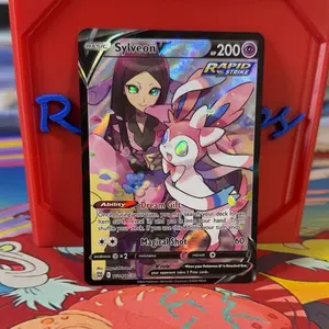 Pokemon TCG Sylveon TG14/TG30 Brilliant Stars Rapid Strike Card Dream Gift Ability Magical Shot Energy Collectible Trading Card Game