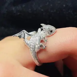 Dragon Ring - Cute Animal Shape Ring, Unisex Fashion Statement Band, Adjustable Premium Ring