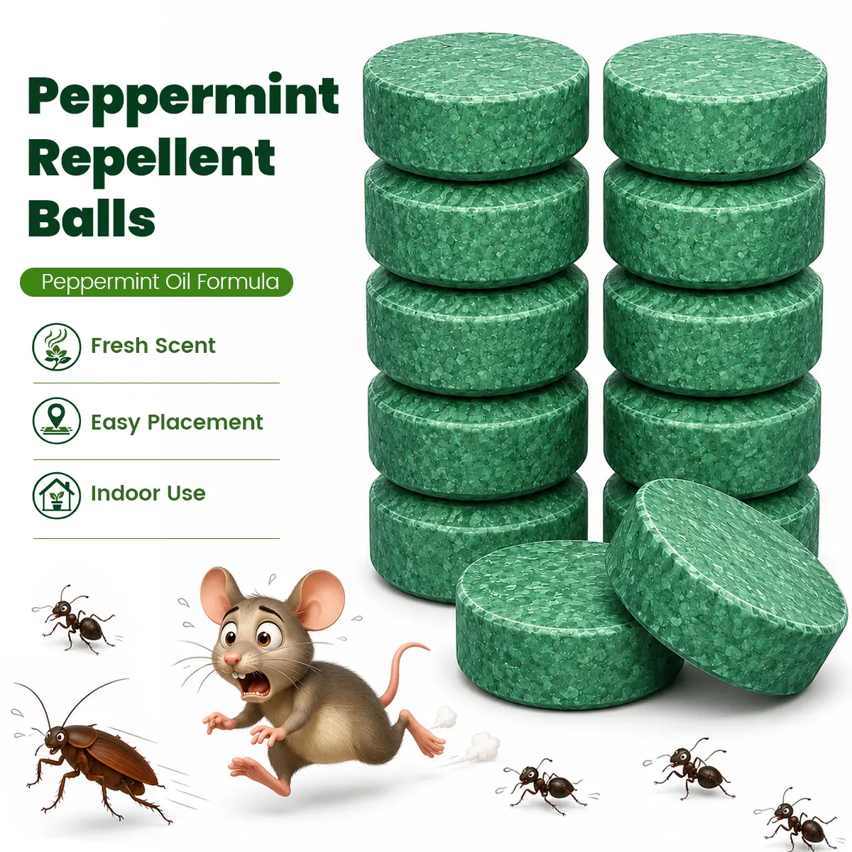 12-Pack Natural Fishing Gear Storage Protector Repellent - Deters Pests & Insects, Safe for Indoor/Outdoor Use, Strong Scent (Avoid if Sensitive to Odors)