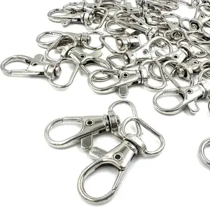 40 count 360 Metal Swivel Trigger Snap Hooks Lobster Claw Clasps, Wide 1/2 Inch D Ring, Large Size  Hooks, 13 mm in ID, 36 mm in Length (, 1/2)