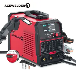 ACEWELDER MIG 140PRO 3-in-1 Welder 110V | Gasless MIG/Stick/Lift TIG Welding Machine with Large LED Display