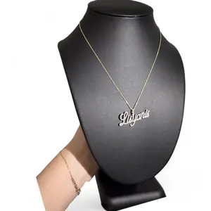 NOMBRES Personalized 10K DMT Natural Name Pendant Custom Engraved Jewelry Gift for Her