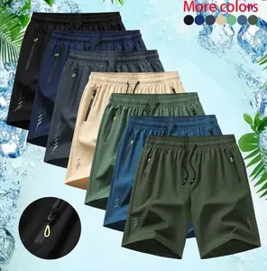 Men's Lightweight Casual Shorts 3-Pack – Featuring an elastic waistband with adjustable drawstring, side pocket design, breathable fabric, perfect for basketball, running, the beach, and outdoor activities – Athletic shorts, fitness gear, regular fit, com