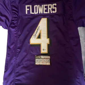 Zae Flowers PSA certified custom signed jersey