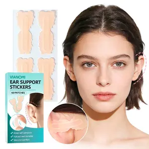 40 Patches Silicone Ear Lift Strips Invisible Keel Support for Aesthetic Face Contouring, Ear Support Patches