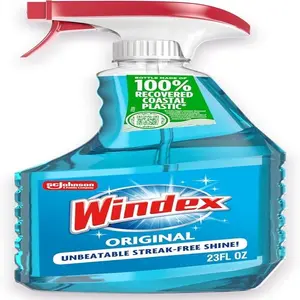Windex Glass and Window Cleaner Spray Bottle, Packaging Designed to Prevent Leakage and Breaking, Surface Cleaning Spray, Original Blue Scent, 23 Fl Oz