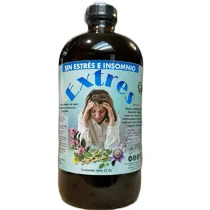 Extres Sin Estrés Ashwagandha Antioxidant with Vitamin B12 Tonic for Health 32 Oz Bottle Healthcare Edible Dietary Supplement Fitness
