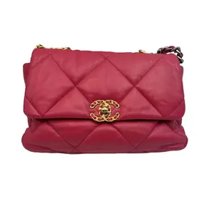 Pre-owned CHANEL france Crossbody Bags h5 19Bag Medium Powder Pink Lambskin Crossbody 62261