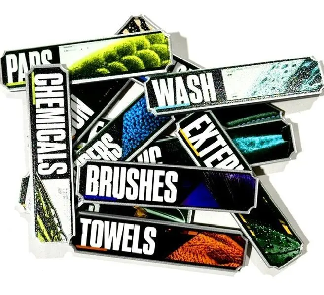 12 Pack of Magnetic Premium Full Color Car Detailing Labels 3D Printed UV Printed Detailing Badges Tool Box Organize Accessories Reusable Tags for Steel Toolboxes Carts Drawers and Cabinets Father’s Day Gift door magnets dad gift
