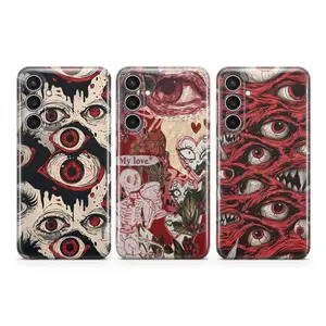 Gore Eyeball Phone Case Creepy Eyes cover fit for iphone Models 17,16, 15, 14, 13, 12, 11 Pro Max