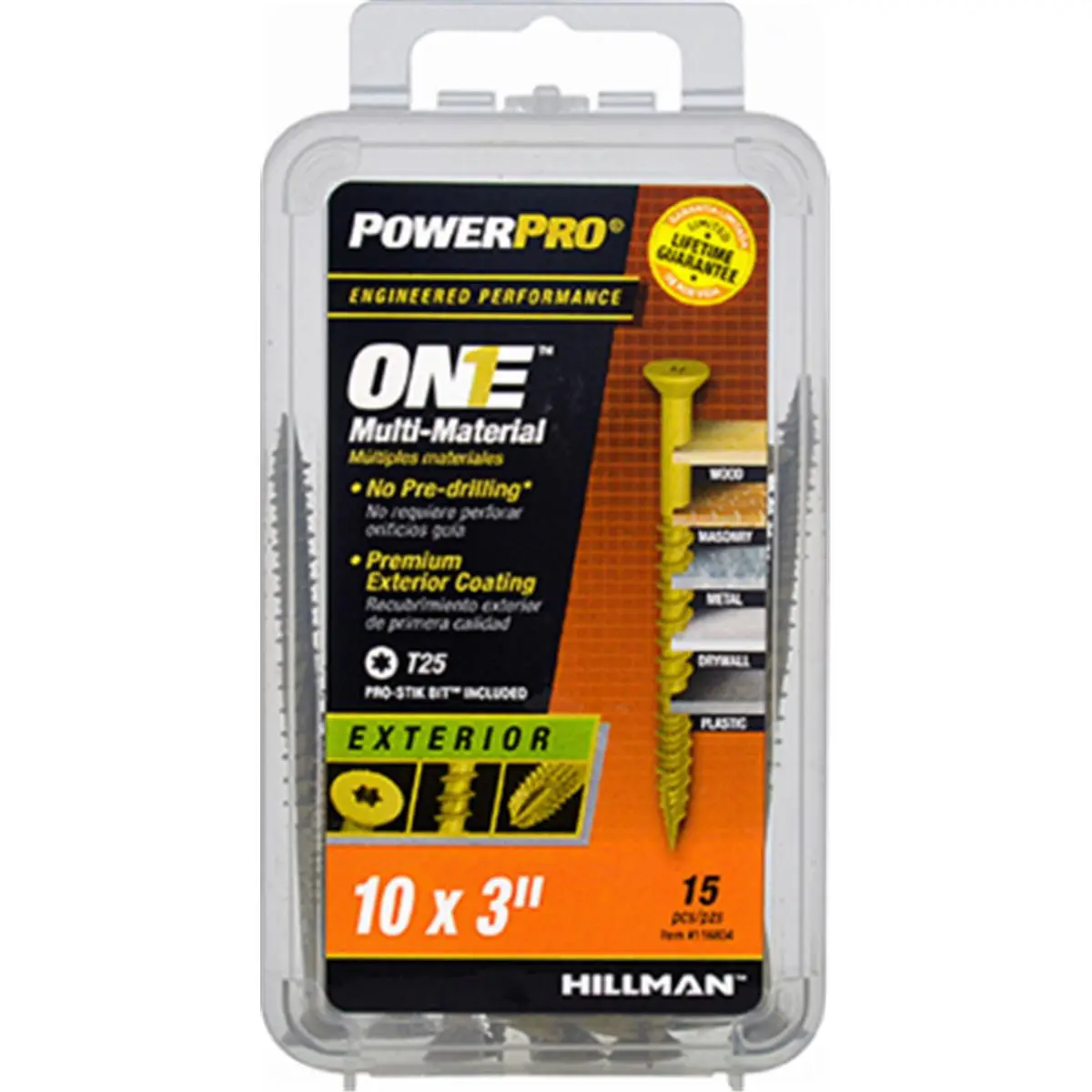 Hillman Fasteners  10 x 3 in. Exterior Flat Head One Screw - Bronze Epoxy