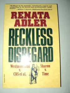 USED-Reckless Disregard by Renata Adler (Paperback)