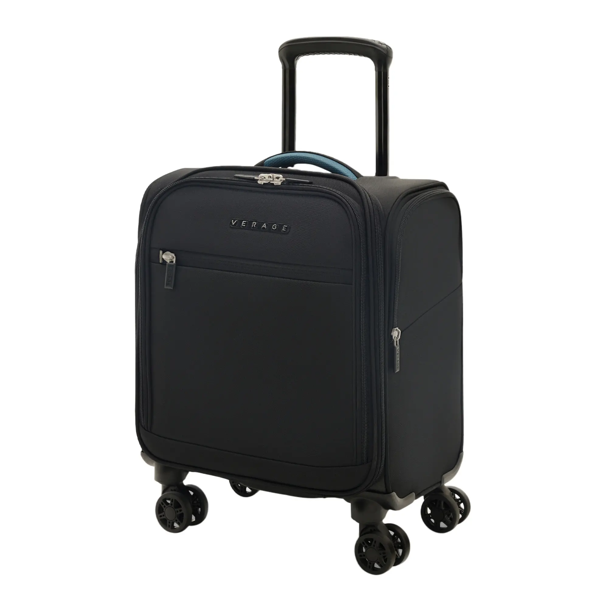 VERAGE Underseat Carry On Luggage with Wheels & USB Port,14 inch Wheeled Spinner Bag Carry-on Luggages for Airlines, Lightweight Suitcase Men Women, Pilots and Crew (14.5-Inch Plus Underseat Pro)