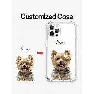 Custom Phone Case, DIY Transparent Pet  Tough Artistic Photo Phone Case, Compatible with for iPhone 17/16/15/14/13/12/11/Pro Max/Plus/Air, Shockproof Corner Design, Perfect Gift, Design Cat and Dog Pet Photo Customized Phone Cases