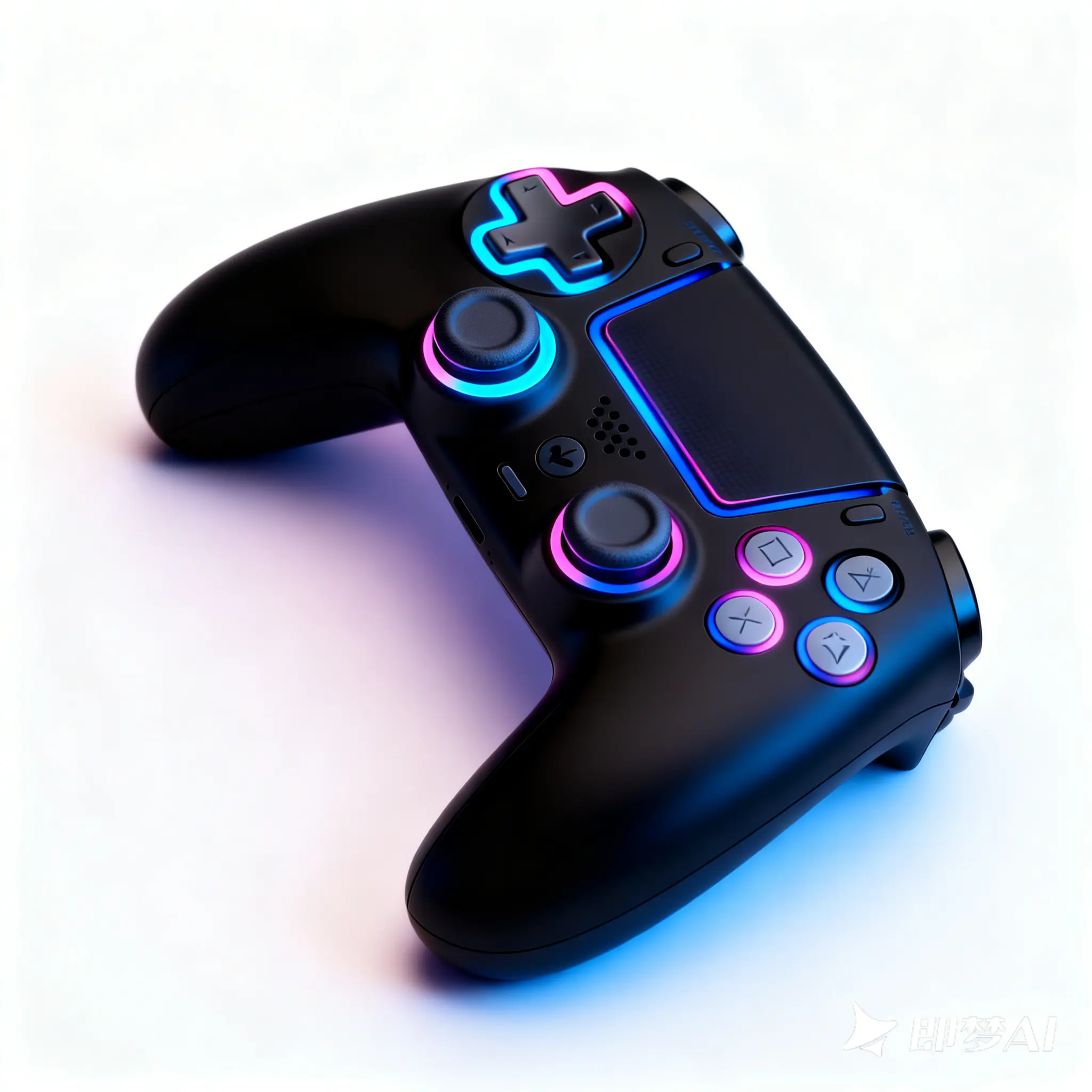 Anti-Stick Drift Hall Effect PS5 Pro/PC Wireless Gamepad with Turbo Macro, 6-Axis Gyroscope, Dual-Vibration, 3-Mode RGB Lighting, 1000mAh Battery, Programmable M1/M2 Keys, 3.5mm Jack & Wired USB Mode.