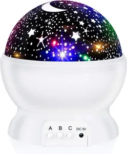 Night Light for Kids, Toys for 3 4 5 6 7 8 Year Old Boys Girls, Star Projector 360 Degree Rotation - 4 LED Bulbs 12 Light Color Changing with USB Cable, Romantic Gifts for Men Women Children