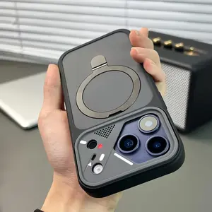Phone Case: Compatible with iPhone 17/16/15/14/13/Pro/Pro Max/Plus, New Ultra-thin Luxury Business Phone Case, Magnetic Wireless Charging Compatible Phone Case, New Invisible Stand Phone Case, New Fashionable Phone Case, Drop-proof and Shockproof