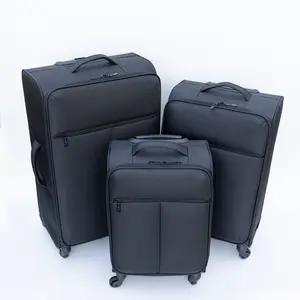 3-in-1 Luggage Set, Black Oxford Cloth Suitcase (No Combination Lock), Suitable for Home Storage
