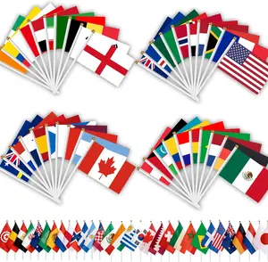 Mini World Flags Set (48 Countries), Handheld International Stick Flags, Fabric, Perfect for Parties, Sports Events, Festivals & Decorations outdoorfun