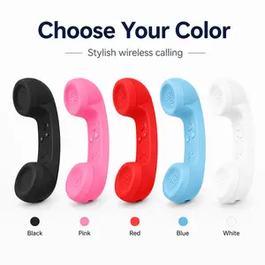 Wireless Retro Bluetooth Phone for Laptops and Cellphones Pop Phone Retro Handset Wireless Retro Telephone Handset Receivers