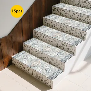Non-Slip Stair Carpet, Step Protection Carpet, Decorative Bordered Stair Mat for Home Decoration & Bedroom Accessories - Suitable for Indoor, Outdoor Stairs & Multiple Scenarios, Non Slip Rugs
