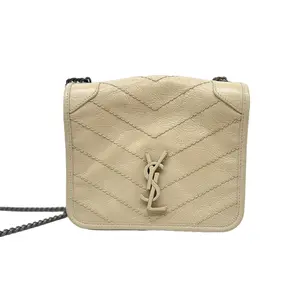 Pre-owned Yves Saint Laurent Matelasse Leather Crossbody Bags Saint Laurent Niki Wallet on Chain