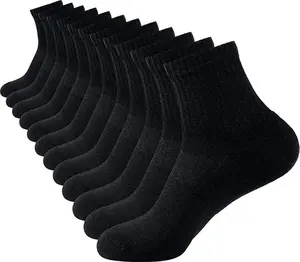 LUBOT 2026 Odor Resist 6 Pairs Bamboo Viscose Unisex Quarter Socks Cushioned Anti-Blister Breathable Athletic Casual Socks for Men and Women Menswear Sports