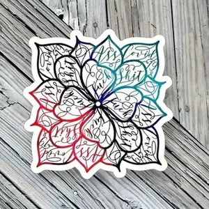 Hidden Curse Flower 3" Sticker, Vinyl Waterproof, Laminated