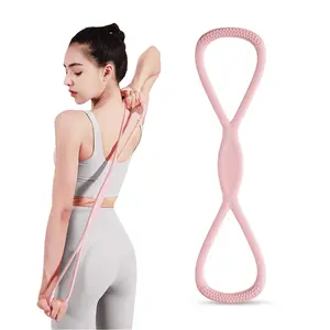 8 Shaped Stretch Band - Arm Shoulder Exercise Bands, Gym Stretching Equipment Tool Yoga Pulling Rope Chest Back Trainer, Portable Resistance Band for Flexibility Strength Workouts