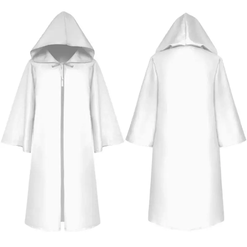 Unisex Polyester Hooded Robe Costume - Solid Vintage Renaissance Medieval Outfit Set, Cosplay Fit for Halloween Carnival Party Fantasy Role-Play