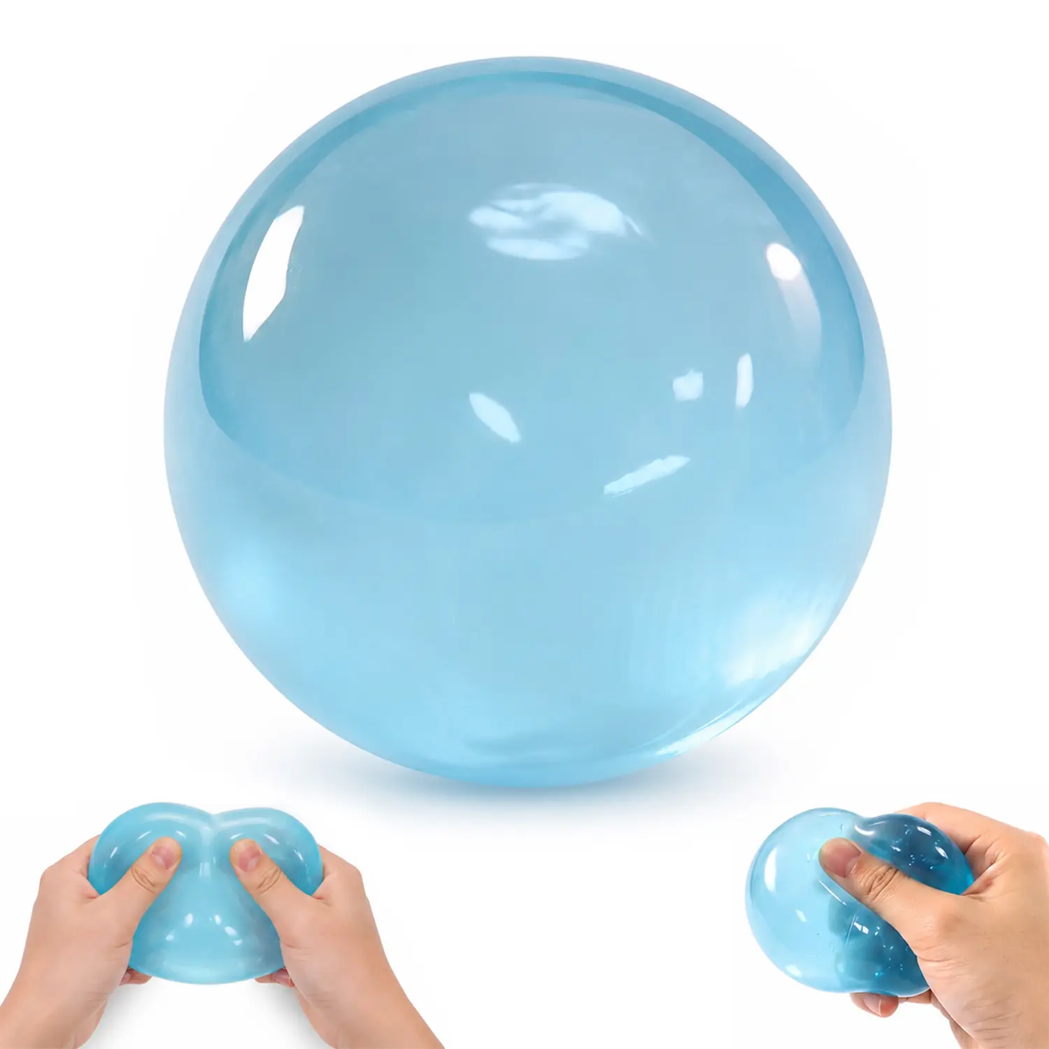 Coconut Oil Stress Ball, Slow Rebound Clear Squeeze Fidget Toy Washable Portable Hand Sensory Toy for Kids Adults Anxiety Relief