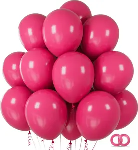100-Pack 12″ Hot Pink Thick Latex Balloons — Helium-Ready Party Decor | DIY Balloon Garland & Arch Kit for Birthday, Wedding, Valentine’s, Baby Shower & Anniversary