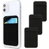 3-Pack Compact Adhesive Cellphone Card Holder Pocket - Double Secure Self Sticker Wallet Cover, Mobile Phone Accessories for All Smartphones, Travel Gadgets