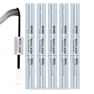 RITALASH Lash Cluster Glue, Lash Bond and Seal for Eyelash Clusters, 10ml Bond and Seal, Waterproof Makeup, 2-in-1 Home Use, Strong Hold for 72H, Eyelash Cluster Kit (5 PCS)