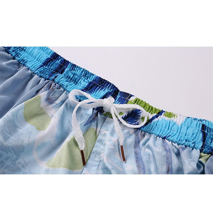 Summer Swimming Shorts Trunks Men Beach Shorts Camouflage Print Quick Dry Surf Shorts Drawstring Brand Casual Beachwear Menswear Flower