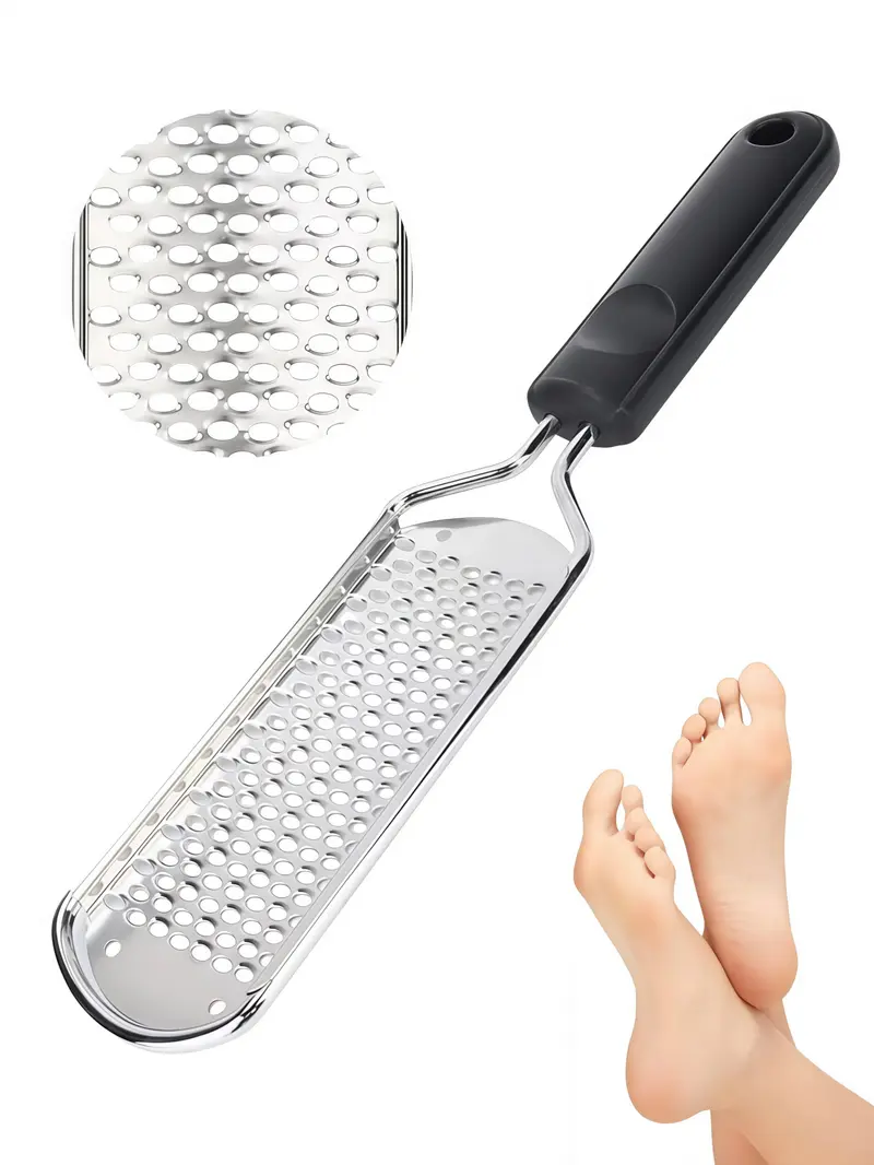 LMMAKE Professional Stainless Steel Foot File with Detachable & Reusable Design Abrasive Surface for Dead Skin Calluses & Rough Patches Ideal for Home Pedicures Salon Treatments Foot Care for Adults