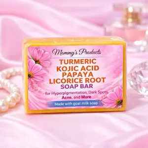 4oz Turmeric, Kojic Acid, Papaya & Licorice Root Soap Bar Radiant Skin Repair